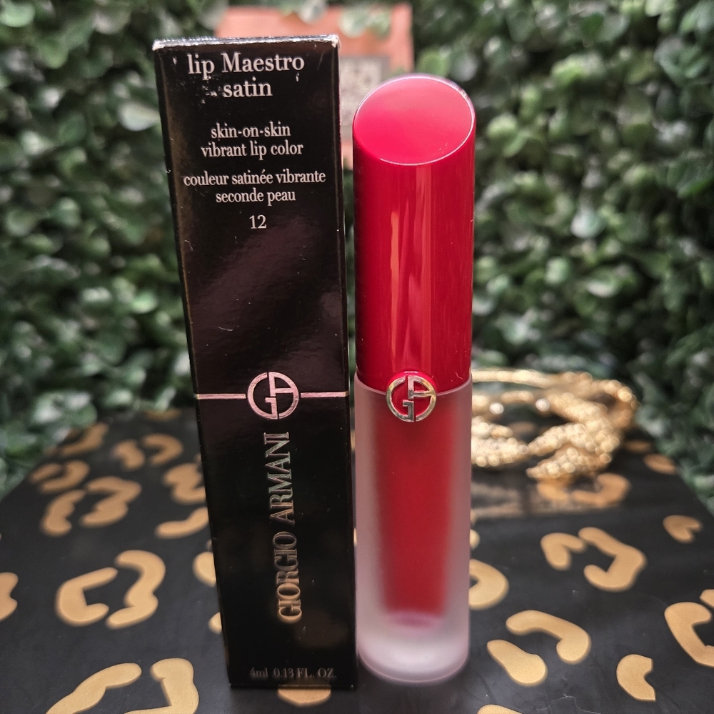 NIB Giorgio Armani Lip Maestro Satin Lipstick - 12 Secret Date